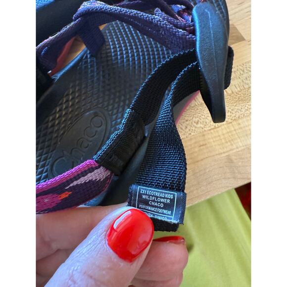 Chaco ZX/1 EcoTread Kids Wildflower Youth 13 - Picture 5 of 7